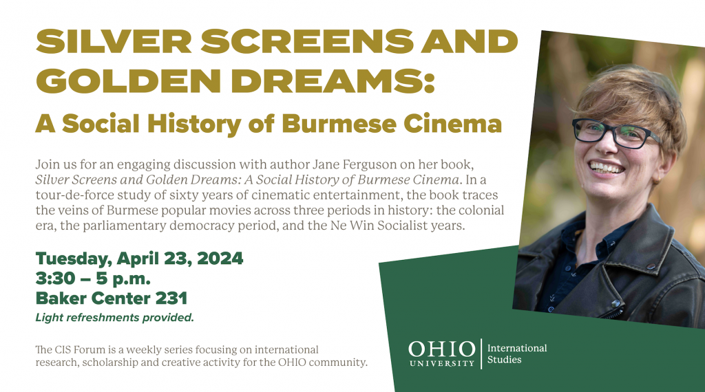 A flyer for the "Silver Screens and Golden Dreams" event.